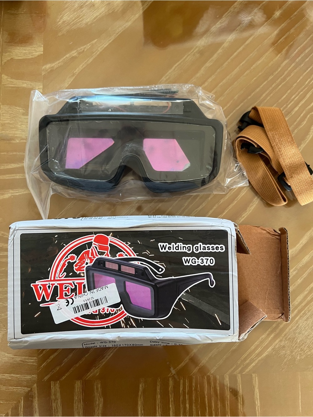 WG-370 Protective Welding Goggles with Pink Lens - Unbranded